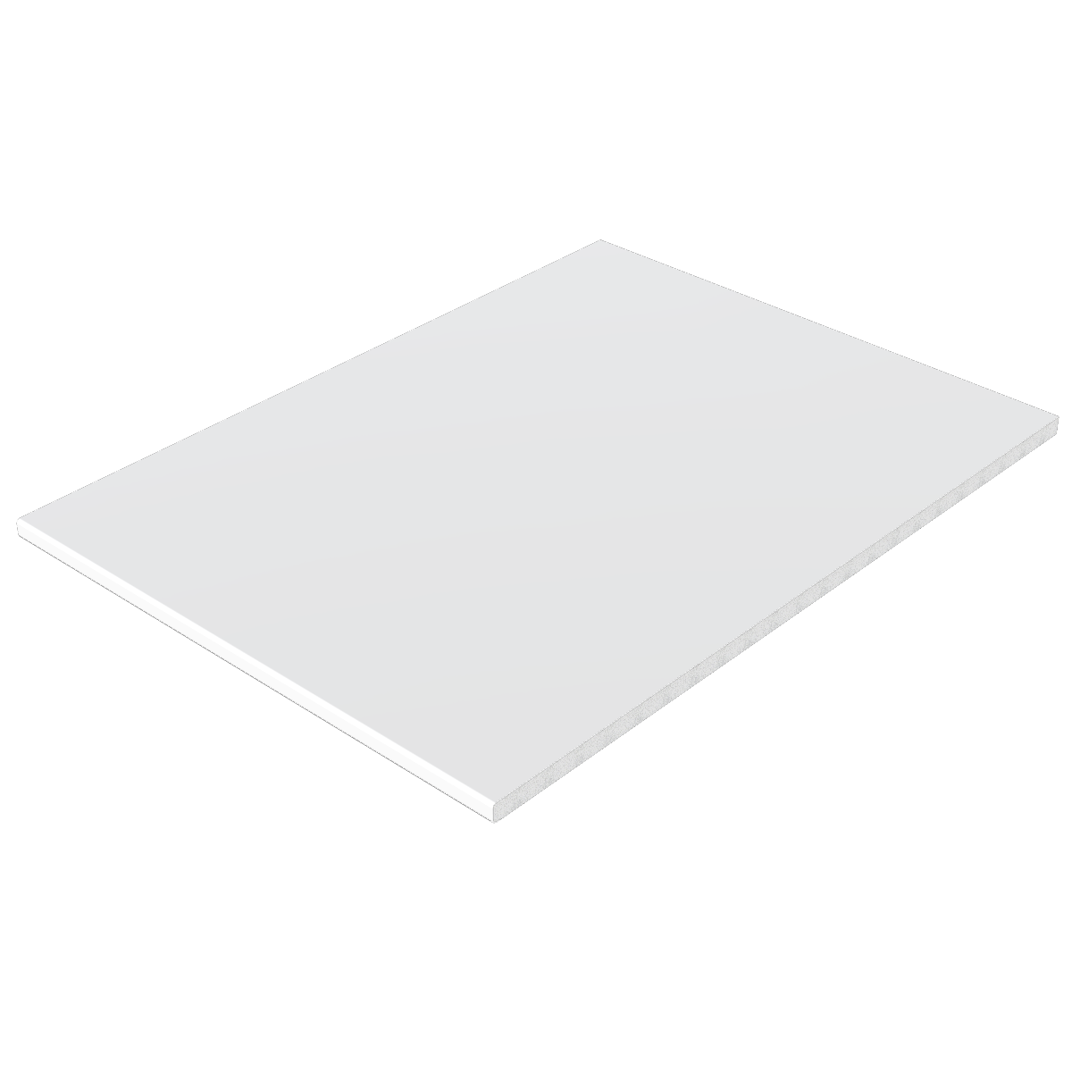 400mm x 9mm Flat Board White 5m